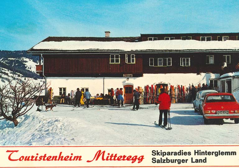 Postkarte vom Touristenheim Mitteregghof in den 70er
